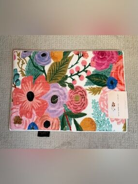 Rifle Paper Co x LOLOI Delilah Garden Party floral memory foam bath mat rug NWT
